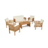 Carolina 6pc Acacia Wood Chat Set - Christopher Knight Home