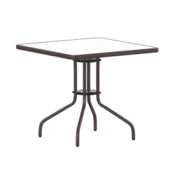 Flash Furniture Barker 31.5'' Square Tempered Glass Metal Table -Garden Furniture Store GUEST 1fa3fd4a e824 4233 87a1 52e11426700c