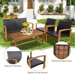 Costway 8PCS Outdoor Patio Rattan Furniture Set Acacia Wood Frame Sofa Loveseat Garden 11 Costway 8PCS Outdoor Patio Rattan Furniture Set Acacia Wood Frame Sofa Loveseat Garden -Garden Furniture Store GUEST 1fc62400 7e82 4f58 9199 51a93e3f4fc2