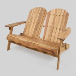 Malibu Acacia Wood Patio Adirondack Loveseat - Christopher Knight Home -Garden Furniture Store GUEST 20662701 d207 4a7f a995 15209dc8c428