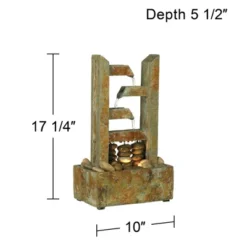 John Timberland Zigzag Zen Modern Cascading Indoor Tabletop Water Fountain With Light 17 1/4" For Table Office Desk Home Bedroom House Living Room 8 John Timberland Zigzag Zen Modern Cascading Indoor Tabletop Water Fountain With Light 17 1/4" For Table Office Desk Home Bedroom House Living Room -Garden Furniture Store GUEST 21ef27ef cf09 4beb 93e6 127200073494