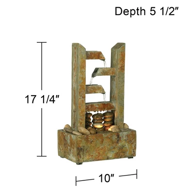 John Timberland Zigzag Zen Modern Cascading Indoor Tabletop Water Fountain With Light 17 1/4" For Table Office Desk Home Bedroom House Living Room 4 John Timberland Zigzag Zen Modern Cascading Indoor Tabletop Water Fountain With Light 17 1/4" For Table Office Desk Home Bedroom House Living Room - Image 4
