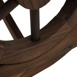 Outsunny 2-Person Garden Bench Outdoor Wagon Wheel Porch Bench For Backyard, Patio, Garden -Garden Furniture Store GUEST 229cf62b 83fa 41f2 8c68 08f015b0d74e