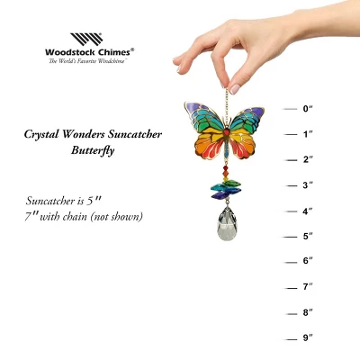 Woodstock Wind Chimes Woodstock Rainbow Makers Collection, Crystal Wonders, 5'' Butterfly Crystal Suncatcher CWBUT 3 Woodstock Wind Chimes Woodstock Rainbow Makers Collection, Crystal Wonders, 5'' Butterfly Crystal Suncatcher CWBUT - Image 3