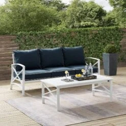 Kaplan 2pc Outdoor Sofa Set - Navy - Crosley 13 Kaplan 2pc Outdoor Sofa Set - Navy - Crosley -Garden Furniture Store GUEST 239a9198 394c 48c1 aec4 da10d69490b3