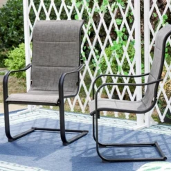 7pc Patio Set With Steel Table With 1.57" Umbrella Hole & Padded Sling C-Spring Arm Chairs - Captiva Designs 26 7pc Patio Set With Steel Table With 1.57" Umbrella Hole & Padded Sling C-Spring Arm Chairs - Captiva Designs -Garden Furniture Store GUEST 23a03e77 cddf 407a bf9d f513c9175cbd 1