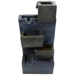 Northlight 19" Gray LED Lighted 5-Tier Rainfall Outdoor Water Fountain -Garden Furniture Store GUEST 23ae17a8 e28f 4ab3 bde8 434908d5f177