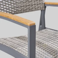 Luton 2pk Wicker & Aluminum Patio Dining Chair - Gray - Christopher Knight Home -Garden Furniture Store GUEST 25f6cae6 fa62 4b2f a960 420f4eb4f526