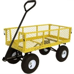 Sunnydaze Decor Sunnydaze Outdoor Lawn And Garden Heavy-Duty Durable Steel Mesh Utility Wagon Cart With Removable Sides -Garden Furniture Store GUEST 2726671b 93f7 42c0 b8bd 55d3ad3c8615