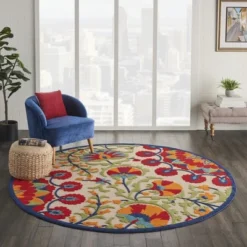 Nourison Aloha Transitional Floral Outdoor Rug