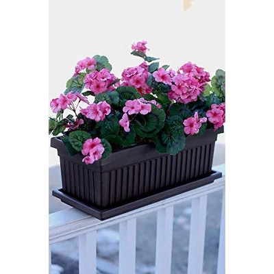 HC Companies 30-Inch Fluted Plastic Venetian Flower Box For Flowers, Vegetables, Or Succulents 3 HC Companies 30-Inch Fluted Plastic Venetian Flower Box For Flowers, Vegetables, Or Succulents - Image 3