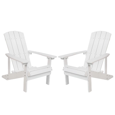 Flash Furniture Set Of 2 Charlestown All-Weather Poly Resin Wood Adirondack Chairs 17 Flash Furniture Set Of 2 Charlestown All-Weather Poly Resin Wood Adirondack Chairs - Image 17