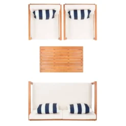 Montez 4pc Living Set With Accent Pillows - Natural/Beige/Navy - Safavieh 12 Montez 4pc Living Set With Accent Pillows - Natural/Beige/Navy - Safavieh -Garden Furniture Store GUEST 2a054fb7 1329 41cd 899e 4ea8f142768c