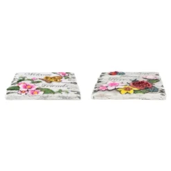 Northlight Set Of 2 Love Blooms And Welcome Friends Floral Outdoor Garden Stones 7" -Garden Furniture Store GUEST 2a1fe75e 7022 46c6 bc37 d39ee59f0602