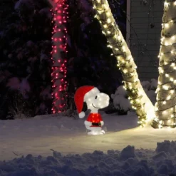 ProductWorks 36213_L2D_MYT 18 Inch Steel Framed Pre-Lit LED Peanuts Snoopy Santa Indoor/Outdoor Holiday Decoration Display, Red And White -Garden Furniture Store GUEST 2a50f4cf 4133 4f30 83ff 136f5ab29c56