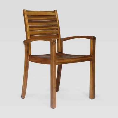 Westbridge 3pc Acacia Wood Bistro Set - Teak - Christopher Knight Home 3 Westbridge 3pc Acacia Wood Bistro Set - Teak - Christopher Knight Home - Image 3
