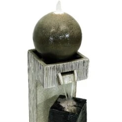 Sunnydaze Decor Sunnydaze 35"H Electric Polyresin Modern Artistry Column Outdoor Water Fountain With LED Lights 11 Sunnydaze Decor Sunnydaze 35"H Electric Polyresin Modern Artistry Column Outdoor Water Fountain With LED Lights -Garden Furniture Store GUEST 2b8e09ec f5f2 4983 97b5 617b0b66af86