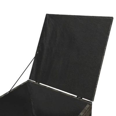 4pc Wicker Patio Conversation Set With Cushions - Gray/Beige - GODEER 14 4pc Wicker Patio Conversation Set With Cushions - Gray/Beige - GODEER - Image 14