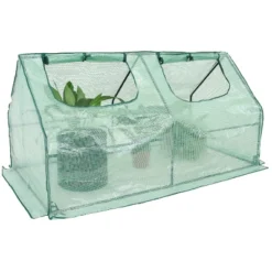 Sunnydaze Decor Sunnydaze Outdoor Portable Plant Shelter Mini Greenhouse With Double Zipper Doors And Cover - Green -Garden Furniture Store GUEST 2befea86 8899 4d06 8dd6 fd41d9dd92b3