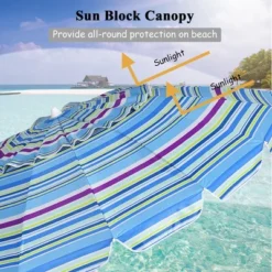 Costway 8 FT Beach Umbrella Outdoor Tilt Sunshade Sand Anchor W/Carry Bag -Garden Furniture Store GUEST 2bfbe11a 4596 4716 94e6 0369f5395b68