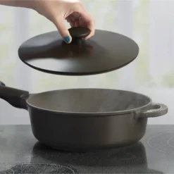 Goodful 3qt Cast Aluminum, Ceramic Deep Cooker With Lid, Side Handle And Long Handle -Garden Furniture Store GUEST 2c10fac8 db92 44bb aaf1 abbe1d478469