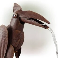 16" Iron Indoor/Outdoor Rustic Metal Toucan Water Fountain Yard Statue Brown - Alpine Corporation -Garden Furniture Store GUEST 2cc1f8a4 ba58 418d ba31 7933e8d36c92