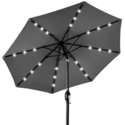 Best Choice Products 10ft Solar LED Lighted Patio Umbrella W/ Tilt Adjustment, UV-Resistant Fabric -Garden Furniture Store GUEST 2e850f34 06f7 4a6d 9289 49e456020b21
