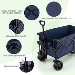 Costway Folding Collapsible Wagon Utility Garden Cart W/ Wide Wheels Adjustable Handle 18 Costway Folding Collapsible Wagon Utility Garden Cart W/ Wide Wheels Adjustable Handle -Garden Furniture Store GUEST 2ed6b181 fb90 40a3 876e aa75fd1dbaae