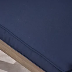 2pc Grenada Acacia Wood Patio Chat Set With Sunbrella Cushions Gray/Navy - Christopher Knight Home -Garden Furniture Store GUEST 2f492f3e f38b 466a b055 70ac5236cf57