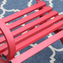 Outdoor Steel Single Seat Garden Arm Chair - Red - Captiva Designs -Garden Furniture Store GUEST 2f7dd429 69b5 412b 8f5e 7800e04071d5