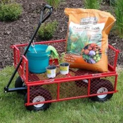Sunnydaze Decor Sunnydaze Outdoor Lawn And Garden Heavy-Duty Durable Steel Mesh Utility Wagon Cart With Removable Sides -Garden Furniture Store GUEST 2fa99d0a 7f93 492c 9228 4c8b84719f04