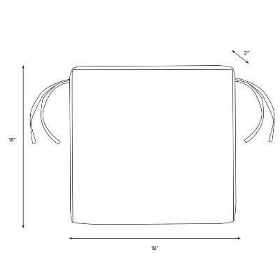 18" X 18" Outdoor Seat Cushion Halfmoon Black/White - Skyline Furniture 4 18" X 18" Outdoor Seat Cushion Halfmoon Black/White - Skyline Furniture - Image 4