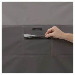 Classic Accessories Dark Taupe Ravenna Small Round Patio Table And 4 Standard Chairs Cover