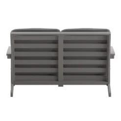 Flash Furniture Charlestown All-Weather Poly Resin Wood Adirondack Style Deep Seat Patio Loveseat With Cushions -Garden Furniture Store GUEST 30cdff29 9e33 44d7 9272 3e15af9ee3d8