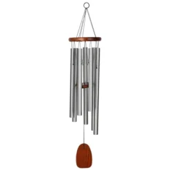 Woodstock Wind Chimes Signature Collection, Latin Trio Silver Wind Chime -Garden Furniture Store GUEST 31979837 98f0 475b 92bc 6c59e8409222