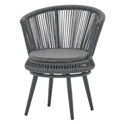 3pc Outdoor Wicker Conversation Set With Cushions - Dark Gray - GODEER -Garden Furniture Store GUEST 322b9280 1ffe 42a5 ae12 d14b75df453f