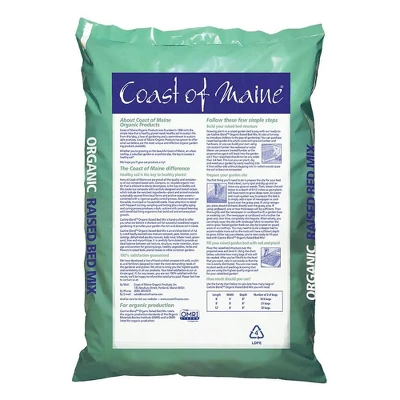 Coast Of Maine Castine Blend Organic Raised Bed And Planters Box Soil Mix With All Natural Ingredients For Vegetables, Herbs, And Flowers, 1 Cu Foot 1 Coast Of Maine Castine Blend Organic Raised Bed And Planters Box Soil Mix With All Natural Ingredients For Vegetables, Herbs, And Flowers, 1 Cu Foot