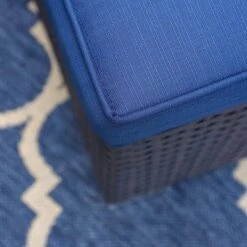 6pc Outdoor Rattan Wicker Sectional Sofa Set - Blue - Captiva Designs -Garden Furniture Store GUEST 34bc29f3 95d7 464a a3dc 28dc47f27dc2