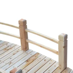 Outsunny 5 Ft Wooden Garden Bridge Arc Footbridge With Railings For Your Backyard, Natural Wood 6 Outsunny 5 Ft Wooden Garden Bridge Arc Footbridge With Railings For Your Backyard, Natural Wood -Garden Furniture Store GUEST 34bdae55 1403 4e40 9de7 cda56943f97f