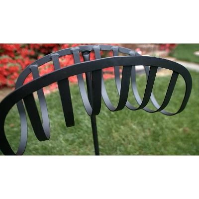 Liberty Garden LBG-647 Decorative Powder Coated Steel Manger Garden Hose Storage Stand For Backyard, Garden, Or Home In Black 4 Liberty Garden LBG-647 Decorative Powder Coated Steel Manger Garden Hose Storage Stand For Backyard, Garden, Or Home In Black - Image 4
