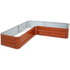 Sunnydaze Decor Sunnydaze Outdoor Galvanized Steel L-Shaped Raised Garden Bed For Plants, Vegetables, And Flowers - 59.5" -Garden Furniture Store GUEST 35e0c2a4 631e 49b8 a6ee 093bfbbb5113