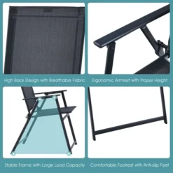 Costway 5 PCS Patio Dining Furniture Set Armchairs Folding Table No Assembly -Garden Furniture Store GUEST 38685585 ff59 4bc3 8eb3 ea9aac4312f4