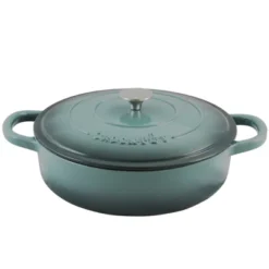 Crock-Pot Crock Pot Artisan Enameled 5 Quart Cast Iron Round Braiser Pan With Self Basting Lid In Slate Grey -Garden Furniture Store GUEST 395ff4a4 d66e 40c7 a20a 73e8b2de541e
