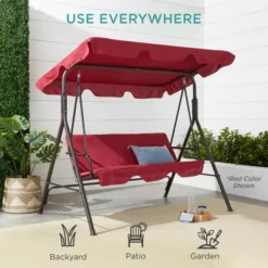 Best Choice Products 2-Person Outdoor Large Convertible Canopy Swing Glider Lounge Chair W/ Removable Cushions 16 Best Choice Products 2-Person Outdoor Large Convertible Canopy Swing Glider Lounge Chair W/ Removable Cushions -Garden Furniture Store GUEST 39920dc7 2999 4ca4 91d8 76621ff6ac7f