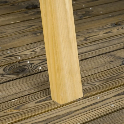 Outsunny 2-Seat Outdoor Swing Chair, Porch Swing With Stand And Side Tables, For Garden, Poolside, Backyard 5 Outsunny 2-Seat Outdoor Swing Chair, Porch Swing With Stand And Side Tables, For Garden, Poolside, Backyard - Image 5