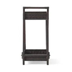Savona Wicker Outdoor Serving Cart - Brown - Christopher Knight Home -Garden Furniture Store GUEST 3ae5699d 3049 4a21 8bb0 290da99100a8