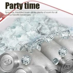 Costway 80-quart Cooler Beer Cart Outdoor Entertaining Rolling Party Steel Bar Bistro -Garden Furniture Store GUEST 3b30748b fc56 41d0 ad68 c3b9e7eb68c4