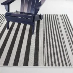 Marius Striped Rectangular Indoor/Outdoor Rug - Balta Rugs