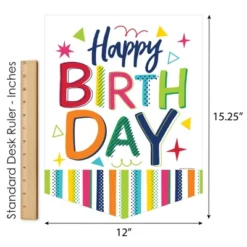 Big Dot Of Happiness Cheerful Happy Birthday - Outdoor Home Decorations - Double-Sided Colorful Birthday Party Garden Flag - 12 X 15.25 Inches -Garden Furniture Store GUEST 3d30e8cf b389 4df3 b0d5 7f7fd460fbe2