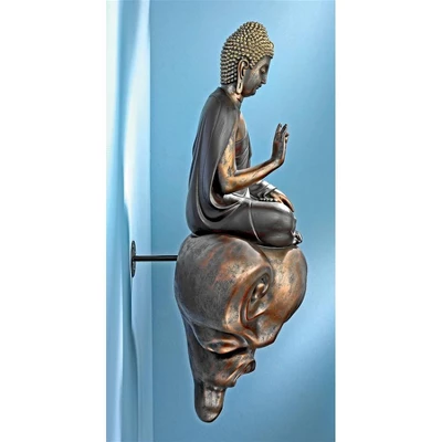 Design Toscano Enlightened Buddha On A Cloud Floating Wall Sculpture 1 Design Toscano Enlightened Buddha On A Cloud Floating Wall Sculpture